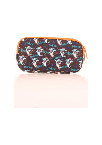 Kaukko Kids 3 Bölmeli Kalem Çantası Cube Shark Siyah L8175