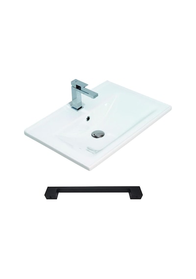 Teta Home Batum 80 Cm Mdf Banyo Dolabı Seti Antrasit