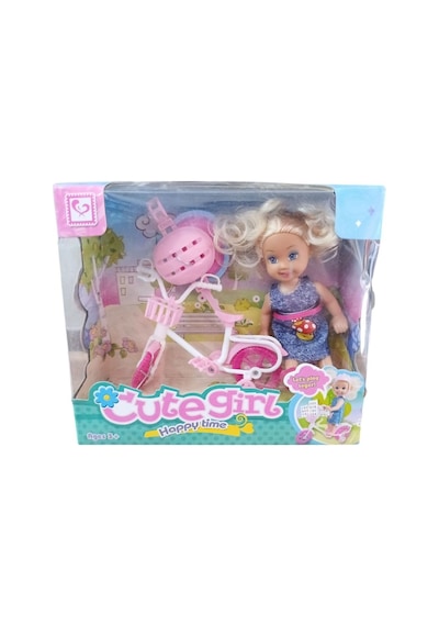 Birlik Oyuncak Bisikletli Mini Manken Bebek K899-25