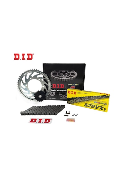 Did-jt 2009-2016 Suzuki Sfv 650a Gladius Uyumlu Zincir Dişli Set Çelik Renk