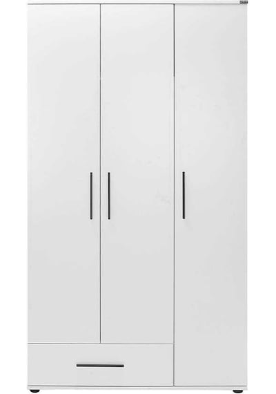 White 3 Kapaklı Tek Çekmeceli Gardırop-mat Beyaz 103x187x52 Cm Gxyxd