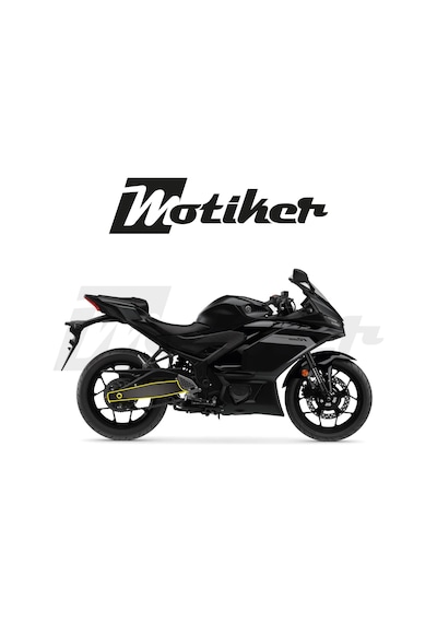 Yamaha Yzf R25 - R3 /2019 - 2025 Model Arka Maşa Grenaj Mat Karbon Tasarım Sticker Etiket Modeli