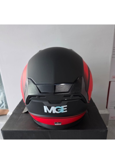 Çenesiz Kask Jk528-1 Mge Vizörlü Mat Siyah Kırmızı L Mat Kırmızı - Siyah