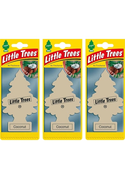 Little Trees 3'Lü Set Coconut - H. Cevizi Oto Kokusu Beyaz