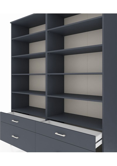 Hyperion Gardrop 10 Raflı 4 Çekmeceli 4 Kapaklı 176x44x221 Antrasit-antrasit Antrasit Hyperion Gardrop 10 Raflı 4 Çekmeceli 4 Kapaklı 176x44x221 Antrasit-antrasit Antrasit