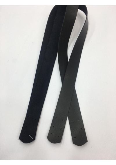 Karantuhafiye Dikmeli Spor Sap / Çanta Sapı / Deri Dikmeli Sap 70 Cm Siyah Siyah