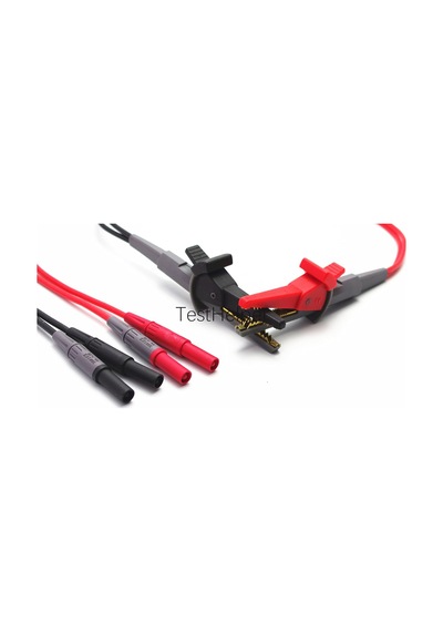 Tl200 Lcr Metre Test Cihazı 4 Dört Telli Silikon Test Uçları Kurşun Terminal Kelvin Klips Timsah 4 Mm Muz Fişli