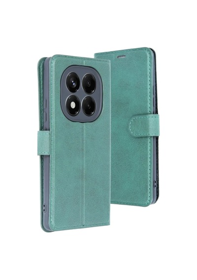 Jenerik Xiaomi Redmi Note 14 Pro 5g Kılıf Trend S Plus Kapaklı Kılıf - Yeşil