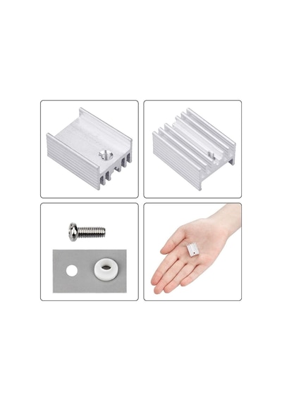 To220 Aluminyum Soğutucu Set Radyatör Entegre Transistör Mosfet Bjt Lm78xx Lm317 Irfxxx