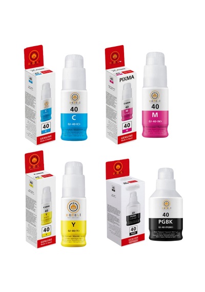 Drl Premium Gı-40 %100 Uyumlu 4'lü Set Uyumlu Mürekkep Siyah-mavi-kırmızı-sarı