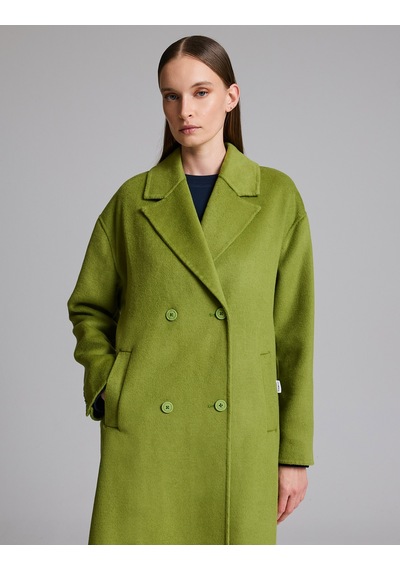 Pierre Cardin Yeşil Yün Karışımlı Kaşe Kaban 50329239-vr016