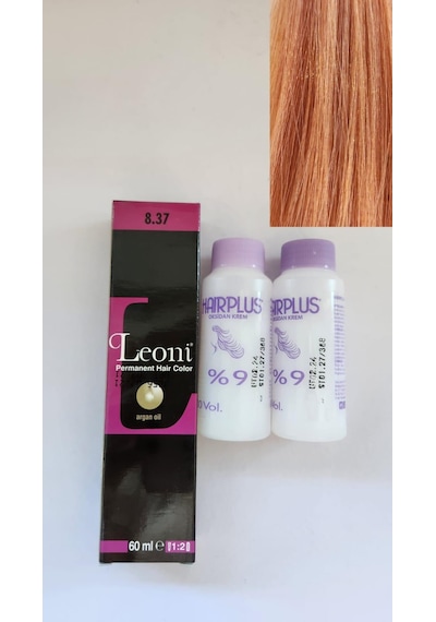 Leoni Profesyonel Saç Boyası 8.37 + Oksidan 2'li