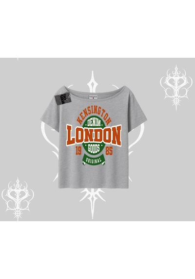 Tarzsokak Kayık Yaka Tshirt London Denim 1985 Gri