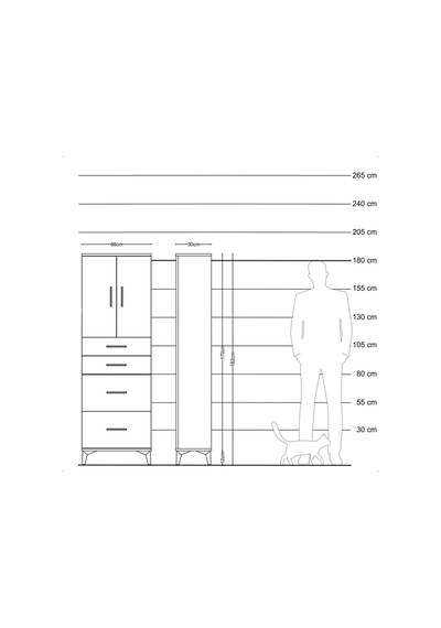 Arges Dolap 2 Raflı 4 Çekmeceli 2 Kapaklı 88x30x182 Aytaşı-çam Aytaşı Arges Dolap 2 Raflı 4 Çekmeceli 2 Kapaklı 88x30x182 Aytaşı-çam Aytaşı