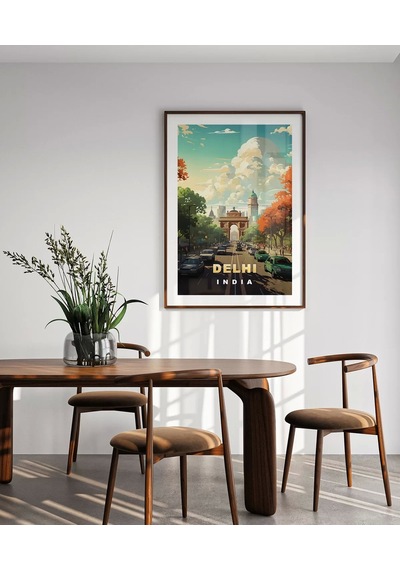 Çerçevesiz Poster Delhi'nin Renkli Yolları