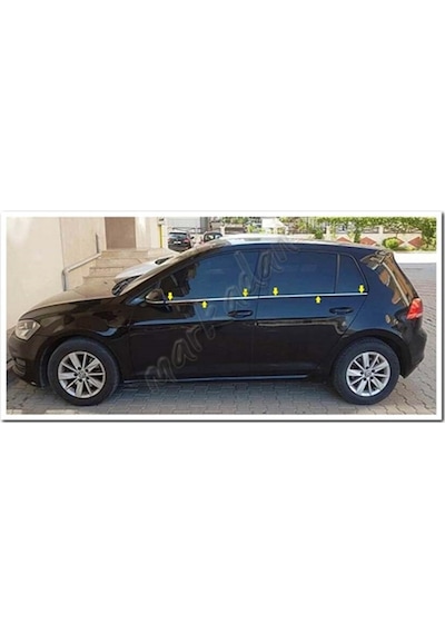 Vw Golf 7 Krom Cam Çıtası 2012 Sonrası 4 Parça Paslanmaz Çelik