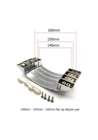 Duşa Kabin Kulp Takımı Krom Kaplamalı 14-15-16cm Diğer