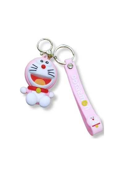 Doraemon Pink Edition Premium 3d Figürlü Bilek Kayışlı Anahtarlık - 1 Adet
