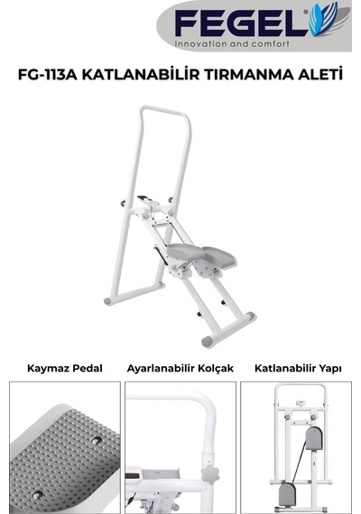 Fg-113a Katlanabilir Tırmanma Aleti Ev Tipi Kardiyo Ve Spor Egzersiz Cihazı