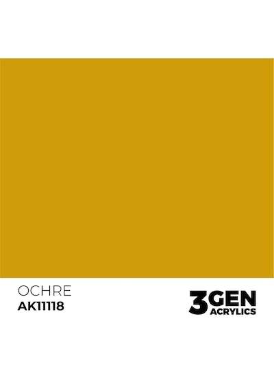 Ak Interactive 11118, 17 Ml. 3gen Ocher Maket Boyası Standart