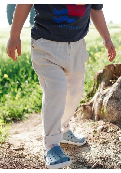 Cigit Keten Pantolon 1-10 Yaş Naturel