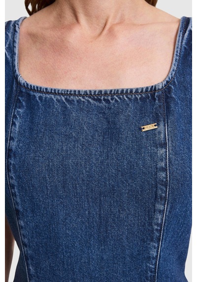 U.s. Polo Assn. Kadın Mavi Elbise Jean 50323895-dn0022 Mıd Blue
