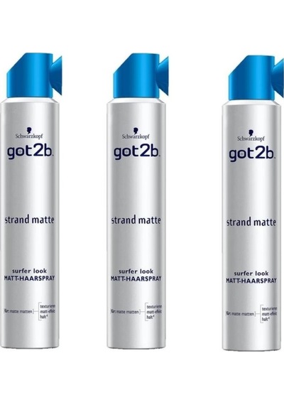Schwarzkopf Got2b Strand Matte Mat Saç Spreyi 3 x 200 ML