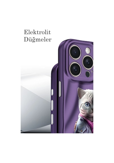 Apple iPhone Uyumlu 14 Pro Kılıf Crew Desenli Kapak - Çiçek Beyaz