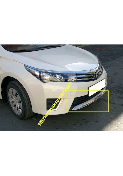 Toyota Corolla Uyumlu 2013-2014 Krom Ön Tampon Altı Çıtası Aksesuarı