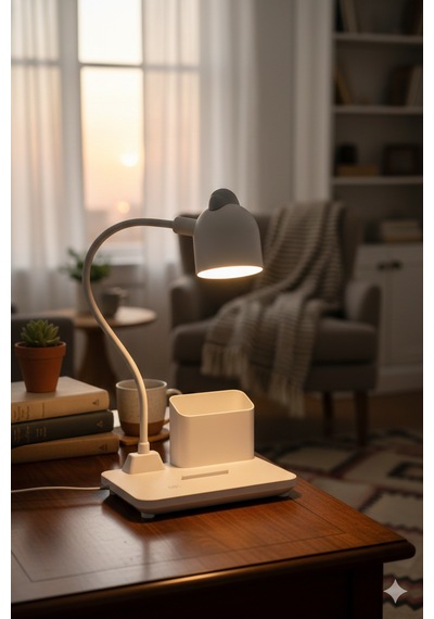 Şarjlı Led Masa Lambası Kalemlikli - 3 Modlu Pratik Masa Lambası Renkli