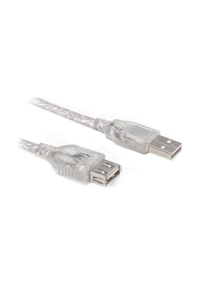 USB Uzatma Kablosu 3 Metre Şeffaf Powermaster