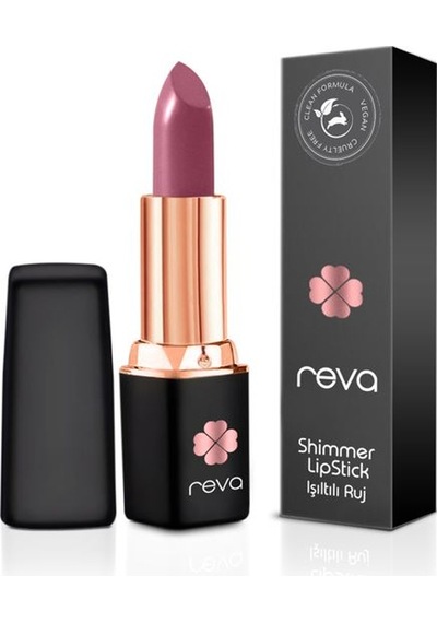 Reva Shimmer Lipstick Clean Formula Ruj Wild Rose