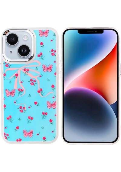 Zore Apple Uyumlu iPhone 13 Kılıf Airbag Tasarımlı Msra Hadra Kapak - Kalp Kalp