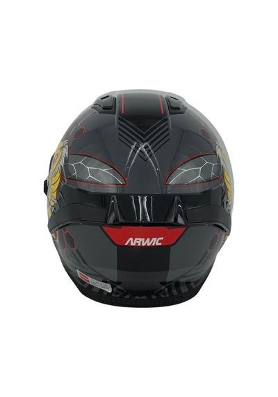 Arwic Çocuk Fullface Motosiklet Kaskı Ar931 Bee Güneş Vizörlü Ece-r 22.06 Siyah