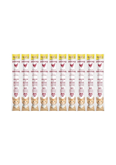 Gimcat Sticks Kümes Hayvanlı Kedi Ödül Çubuğu 10x5gr