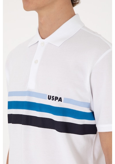 U.S. Polo Assn. Erkek Regular Fit Polo Yaka Beyaz Tişört 50306811-VR013