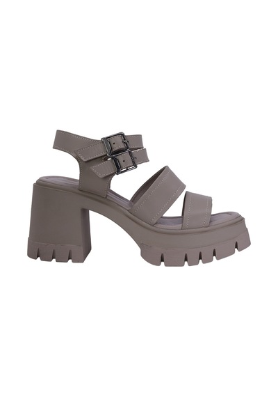 Albishoes Albini 26y10883 Hakiki Deri Topuklu Kadın Sandalet Vizon