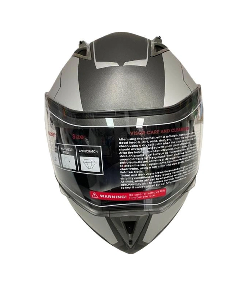 Jk20 Çene Açılır Güneş Vizörlü Motosiklet Kaskı Gri Siyah Xl Beden Baş Çevresi: 61-62cm Grey