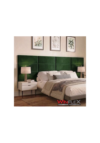 Winflex 25x50cm Dikdörtgen Kumaş Kaplı Akustik Panel- 1 Adet Yeşil