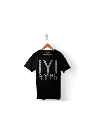 Kayı Boyu Iyı Göktürkçe Türk Bozkurt Diriliş Baskılı Tişört Unisex T-shirt 001