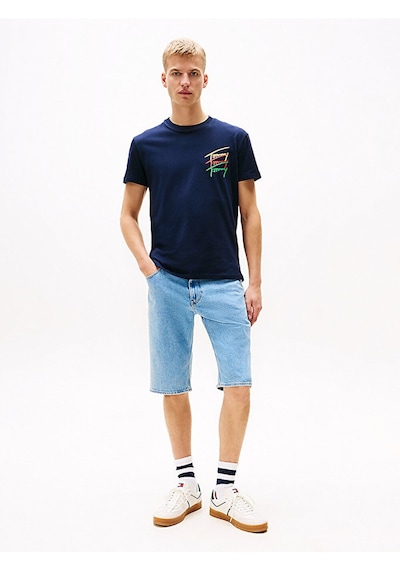 Tommy Hilfiger Tommy Hılfıger Erkek T-shırt Dm0dm20771-c1g Lacivert