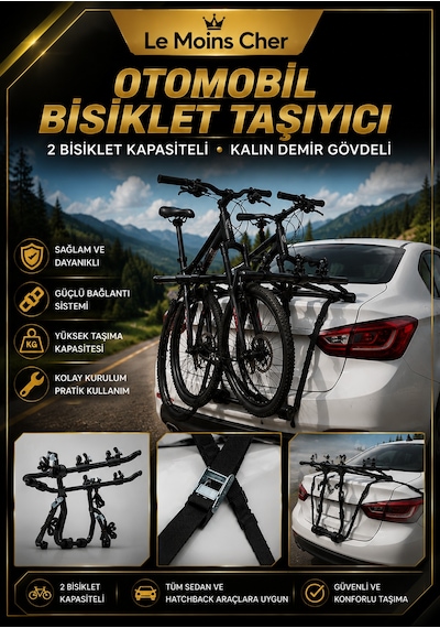 Ds Ds 9 Rivoli Oto Bagaj Üstü 2 Bisiklet Taşıma Aparatı Metal Gövdeli
