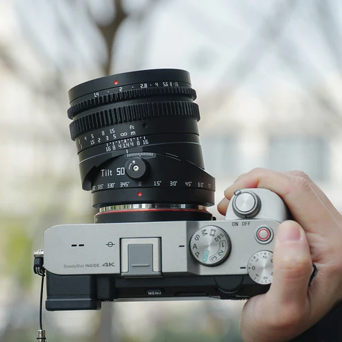 Ttartisan Tilt 50mm F1.4 Lens Sony E, Siyah