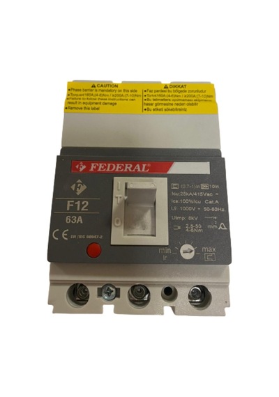Federal F12 63A Ayar Sahalı Kompakt Şalter