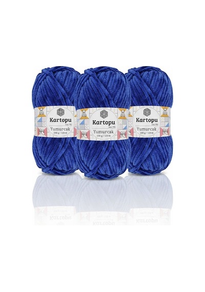 3 Adet Sp-kartopu,yumurcak K0524 Saks Mavi 100 Gr 120 Mt
