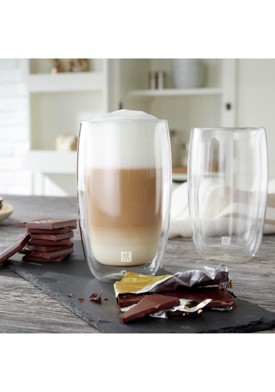 Sorrento Çift Camlı 2'li Latte Macchiato Bardak Seti, 350 Ml Çok Renkli