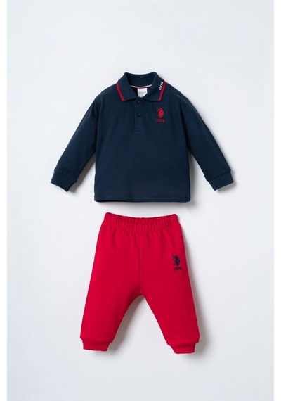 U.S. Polo Assn. Erkek Bebek Lacivert Uzun Kol Pijama Takım Usb3196-c-v2 Usb3196-c-v2