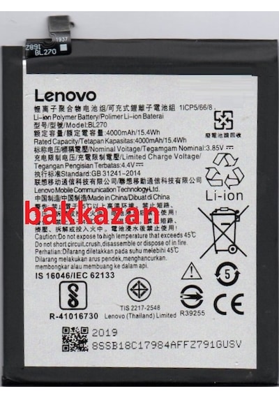 Lenovo Vibe K6 Note Bl270 K53A48 Bl-270 Batarya Pil