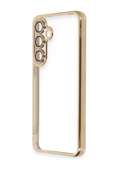 Newface - 448 - Samsung Galaxy S24 Fe Kılıf Razer Lensli Silikon - Cadde101 - - Gold