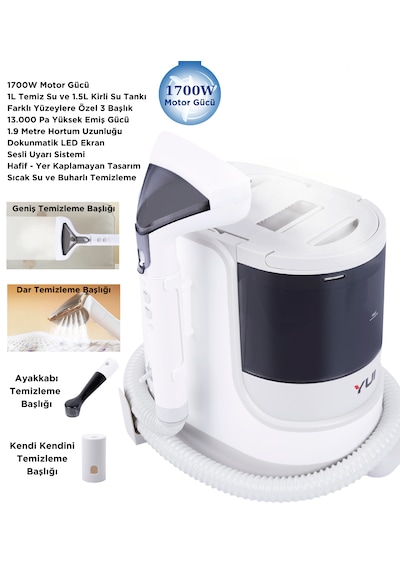 Yui Xv12 Pro Max 1300w Buharlı Koltuk Ve Halı Yıkama Makinesi